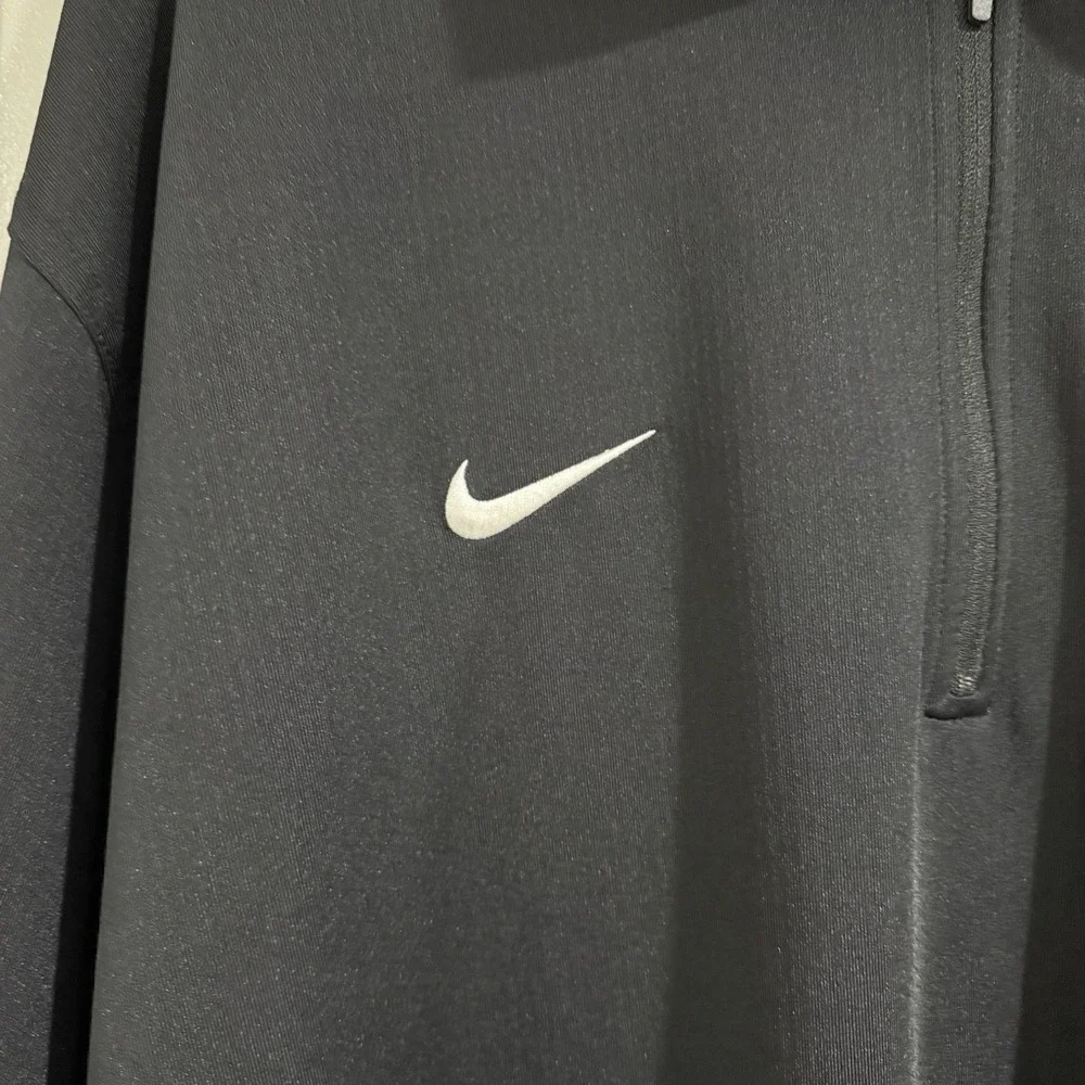 Michigan State Spartans MSU 1/4 Zip Pullover Nike Dri-Fit Black Men's XL Logo